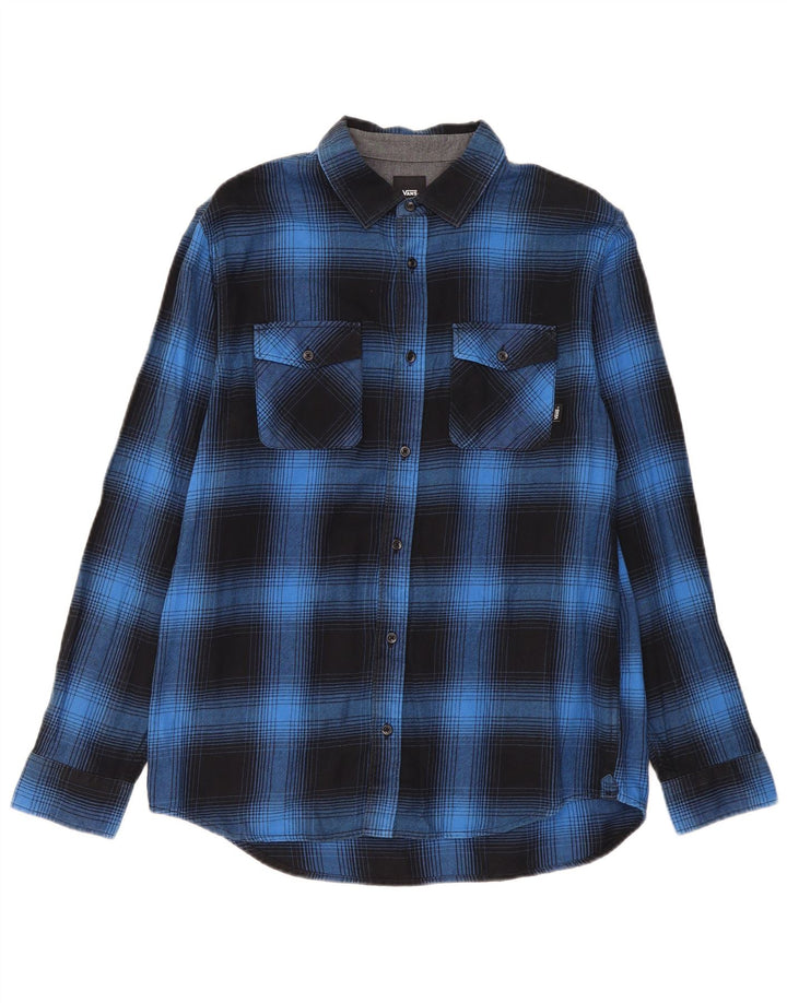 Vans Chemise classique en flanelle pour homme Bleu moyen à carreaux en coton