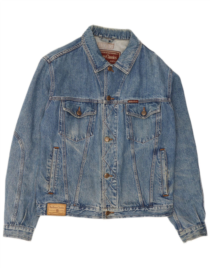 Marlboro Classics Veste en jean pour homme UK 38 Bleu moyen Coton