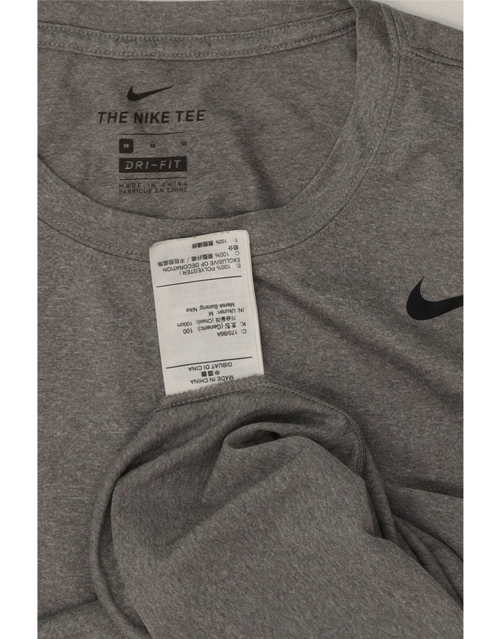 Nike Homme Dri Fit T-Shirt Haut Gris Moyen Polyester