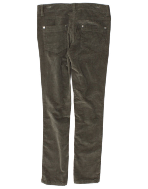 Benetton Pantalon Slim en Velours Côtelé Fille 8-9 Ans Large W26 L26 Gris Coton