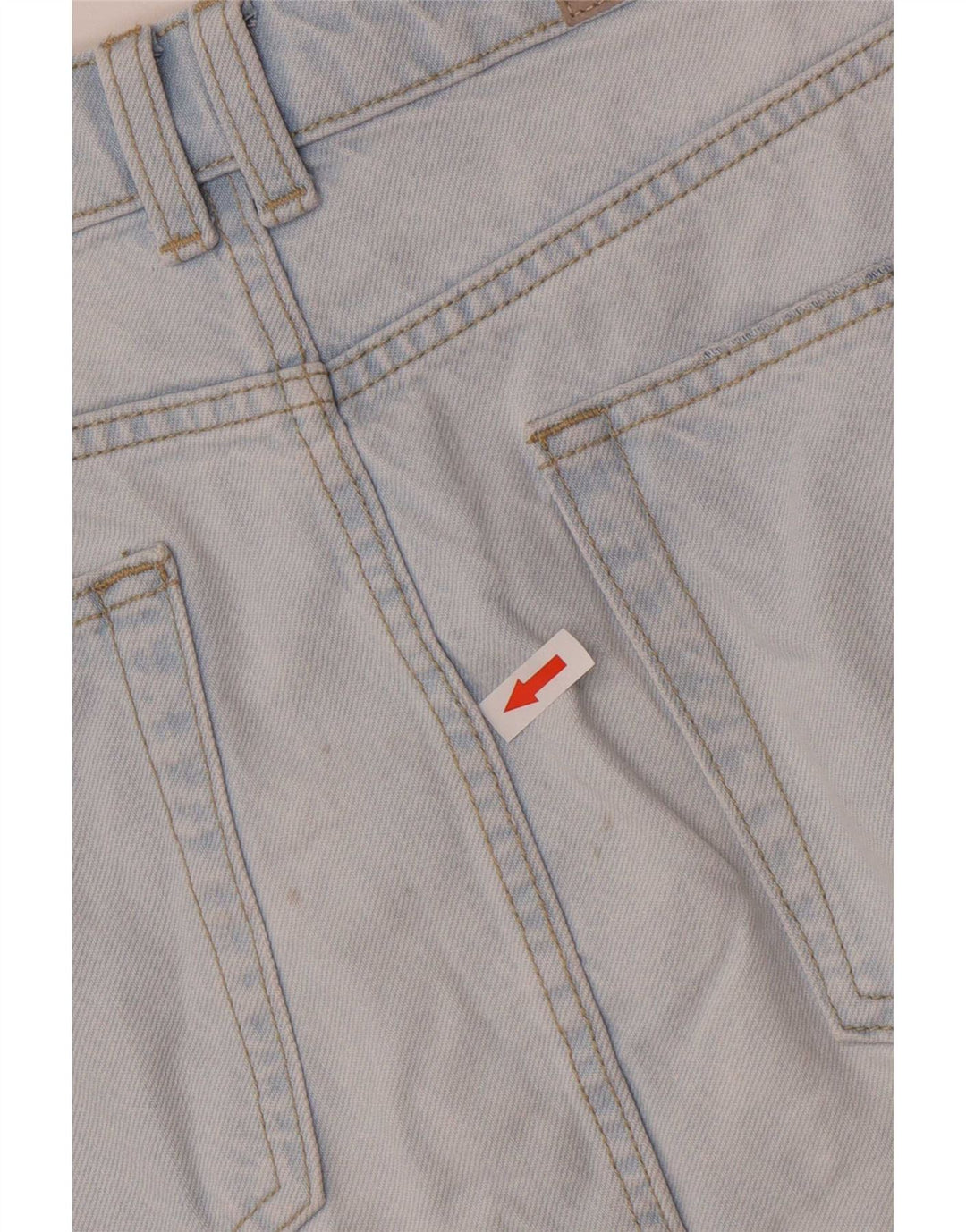 Zara Femmes Mini Jupe En Jean En Détresse Petit W26 Coton Bleu