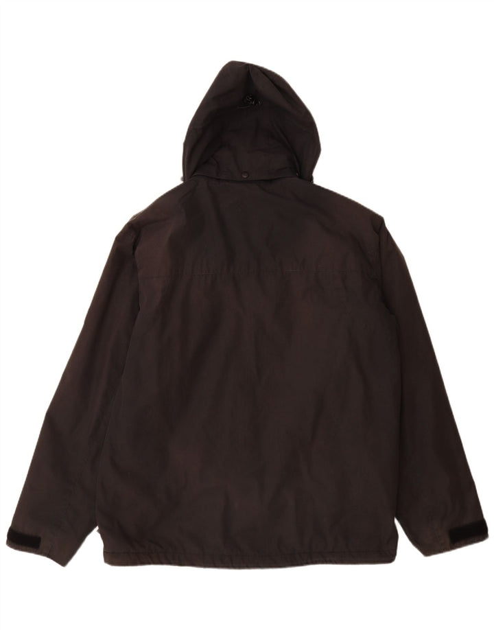 Jack Wolfskin Veste coupe-vent à capuche pour homme UK 40/42 Large Noir Polyester
