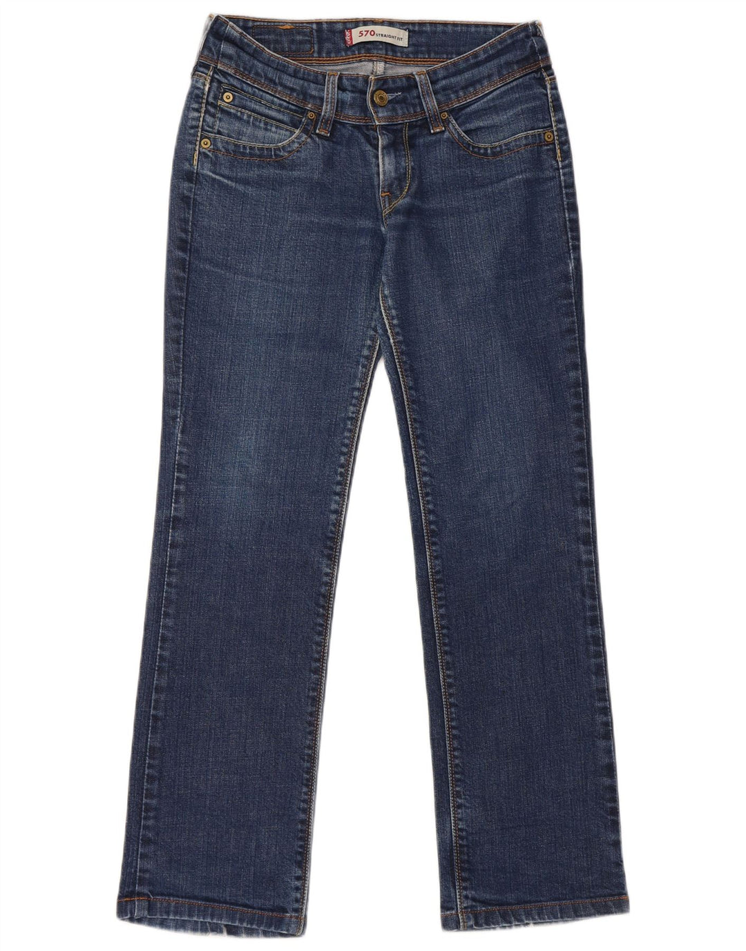 Levi's Jean Droit 570 Femme W28 L28 Bleu Coton