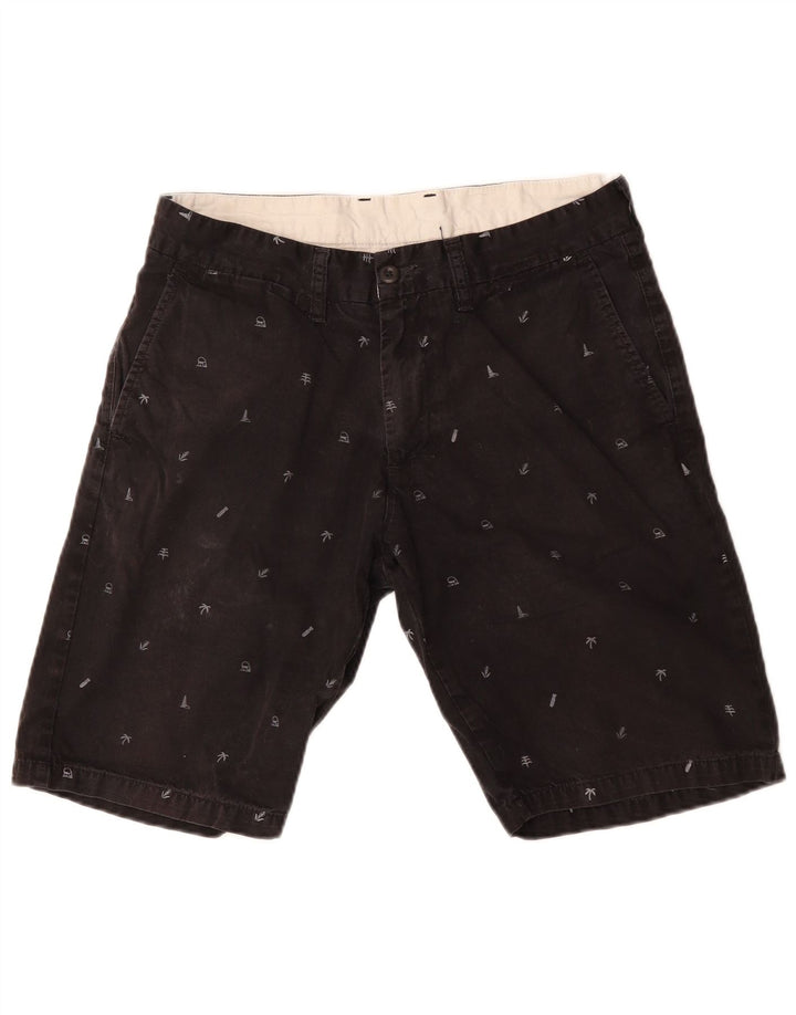 Carhartt Short chino à motif abstrait pour homme W31 en coton noir moyen