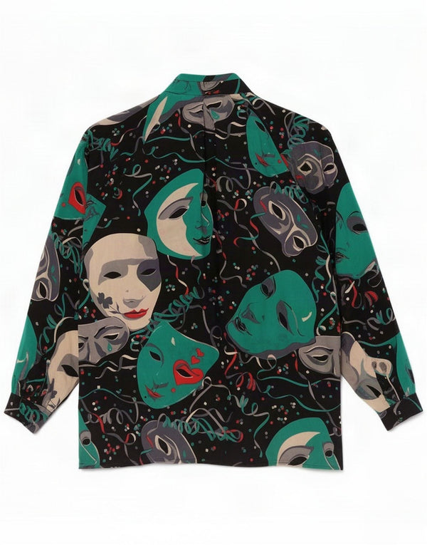 i Blues Chemisier graphique surdimensionné pour femme IT 42 Medium Black