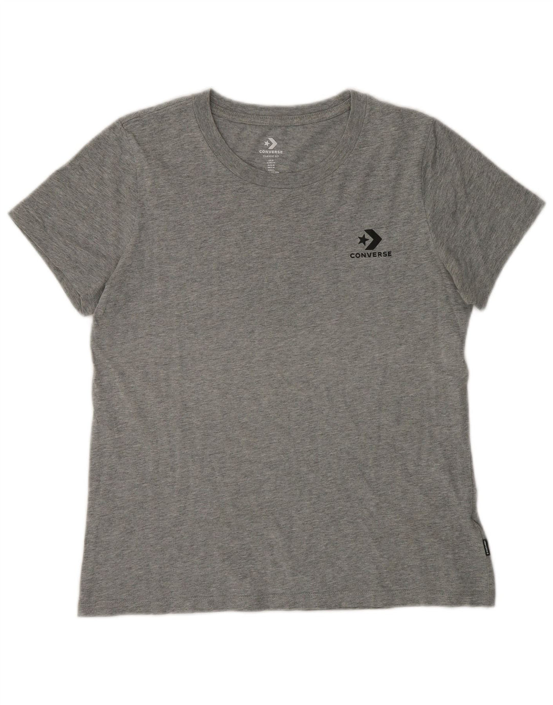 Converse T-shirt pour femme en coton gris moyen UK 42