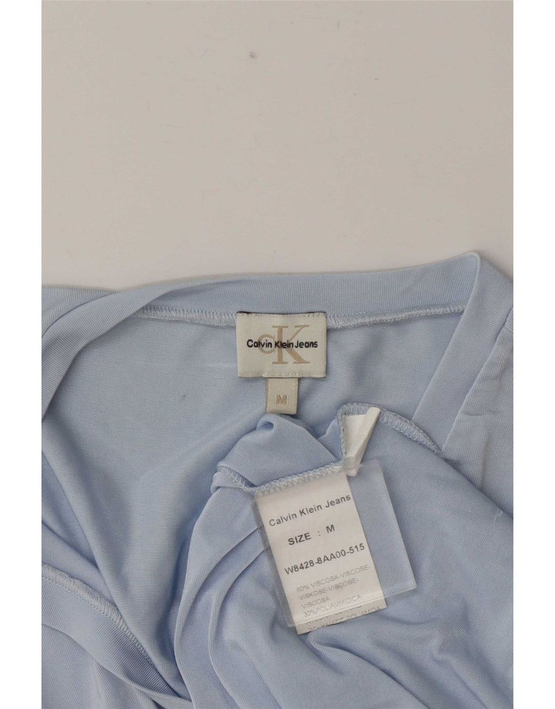 Calvin Klein Jeans Débardeur Femme UK 12 Bleu Moyen Viscose