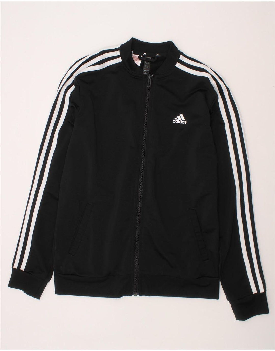 ADIDAS Boys Tracksuit Top Jacket 13-14 Years Black Polyester Vintage Adidas and Second-Hand Adidas from Messina Hembry 