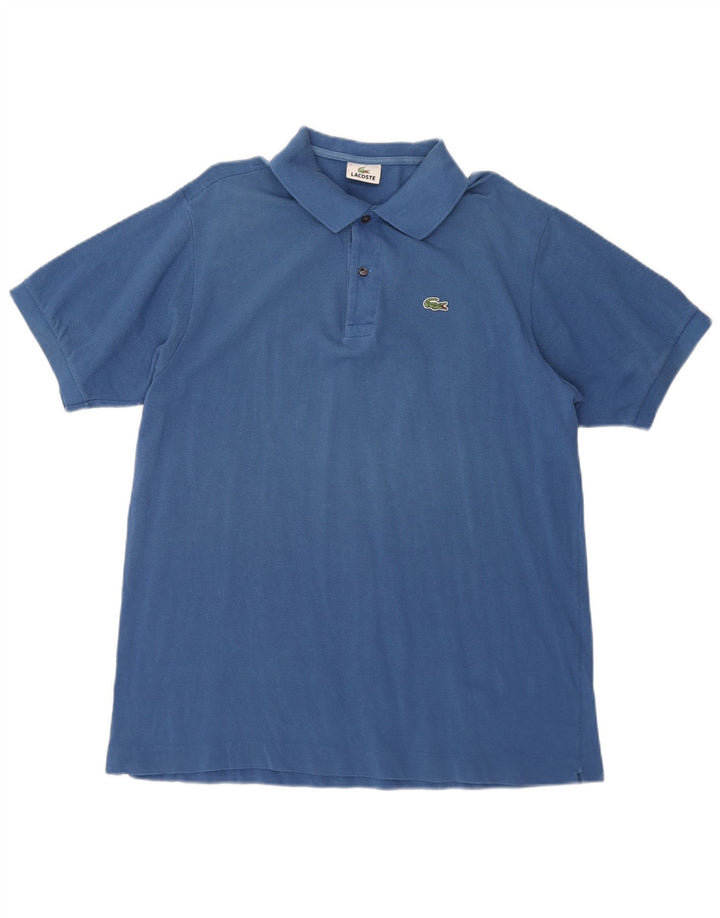 LACOSTE Mens Polo Shirt Size 6 XL Blue Cotton