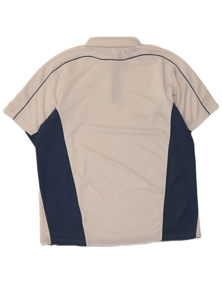 Nike Polo Homme UK 45/47 XL Blanc Colorblock Polyester