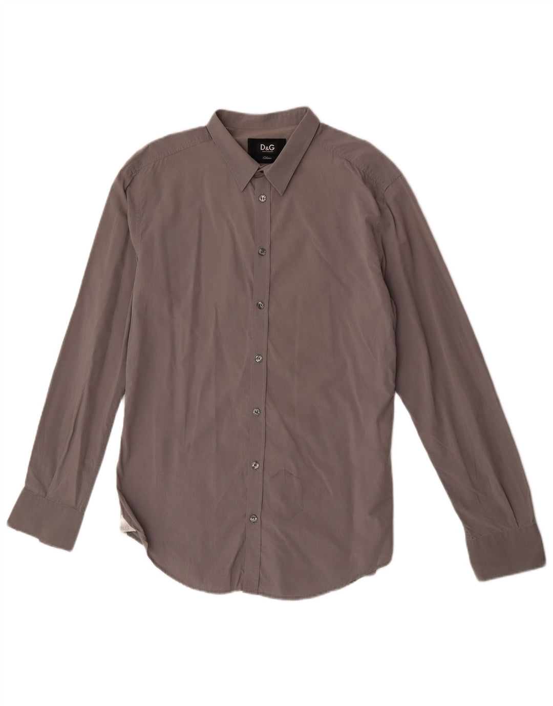 Dolce & Gabbana Chemise Slim Homme IT 52 Grand Coton Gris