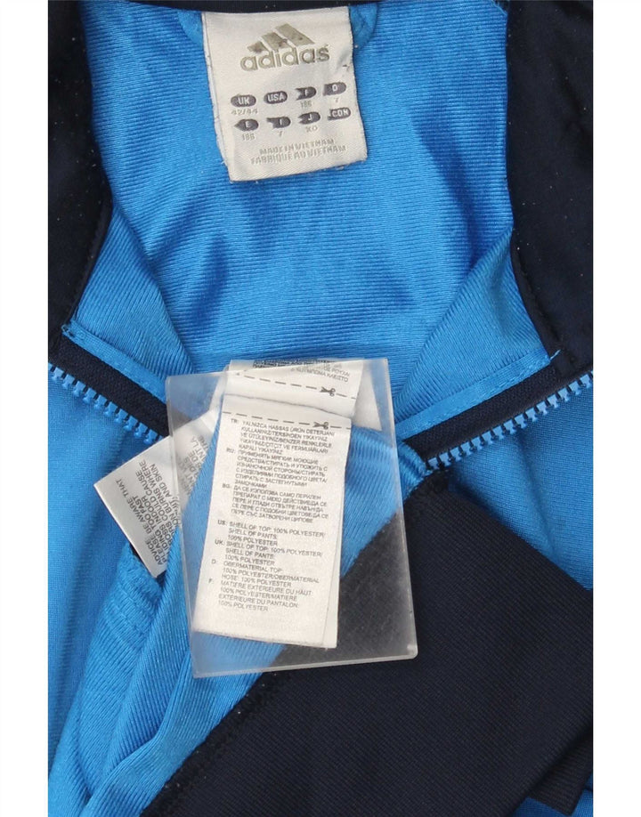 Adidas Veste de survêtement pour homme UK 42/44 Large Bleu Colorblock Polyester