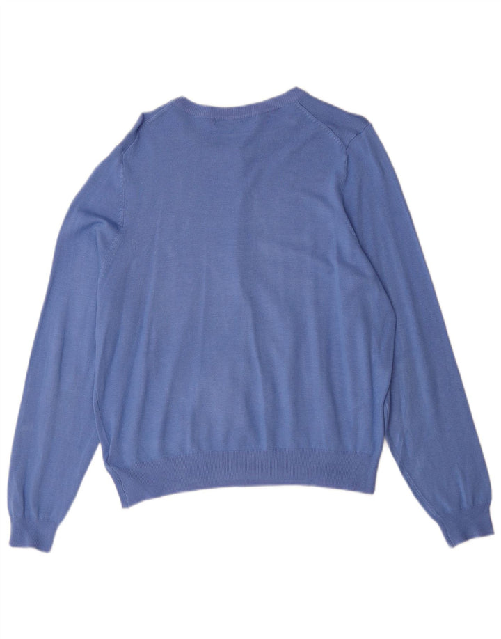 Marks & Spencer Pull Cardigan Femme UK 16 Large Bleu Viscose