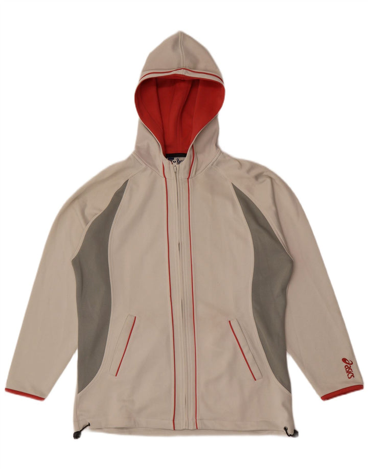 Asics Veste de survêtement à capuche pour homme Blanc cassé moyen Colourblock