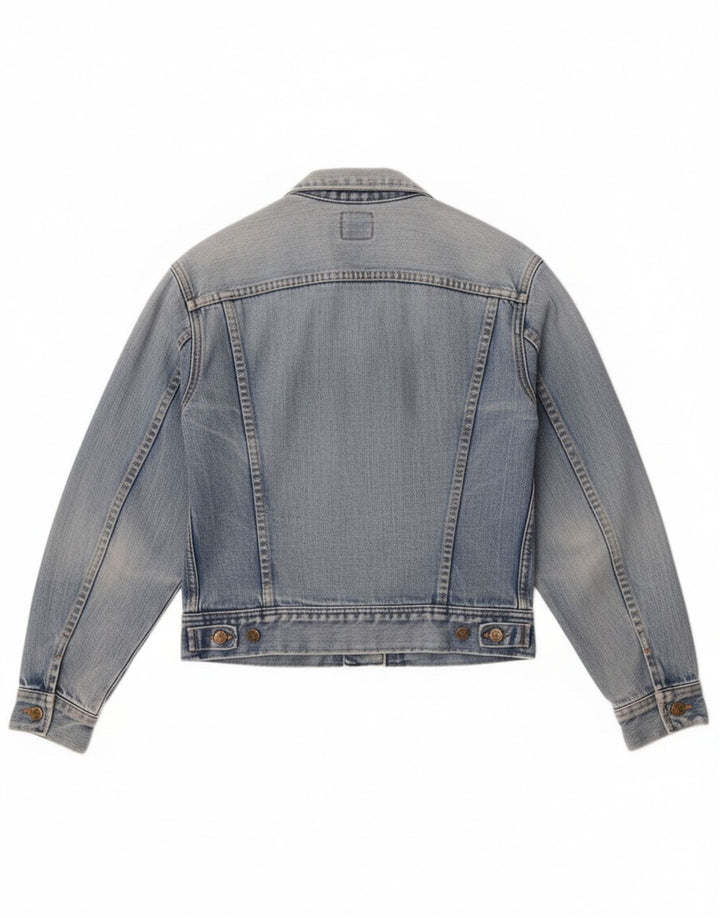 Lee Veste en jean courte pour femme UK 12 Bleu moyen