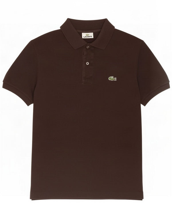 Polo Lacoste Homme Taille 3 Petit Marron Coton