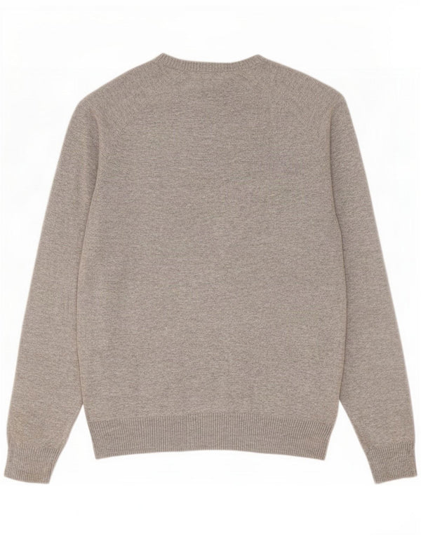 Penguin Mens Boat Neck Jumper Sweater Medium Grey Flecked Cotton