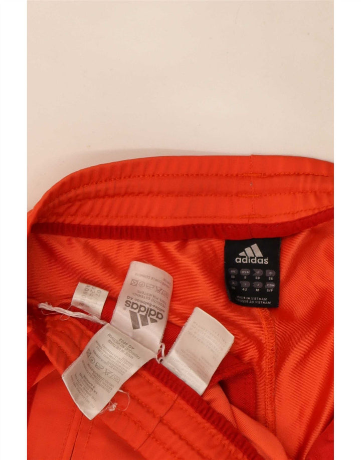 Adidas Pantalon de survêtement graphique pour femme UK 10 Small Orange Polyester
