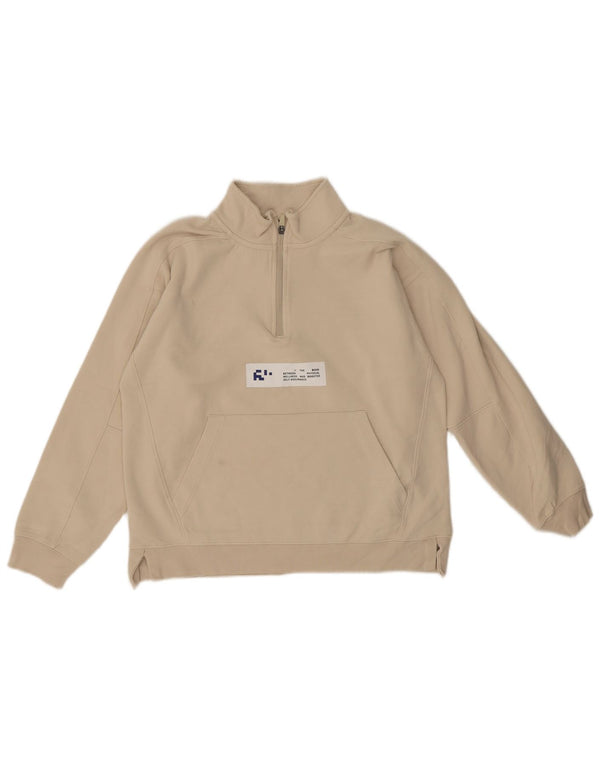 Zara Sweat-shirt graphique à col zippé pour fille 13-14 ans Beige