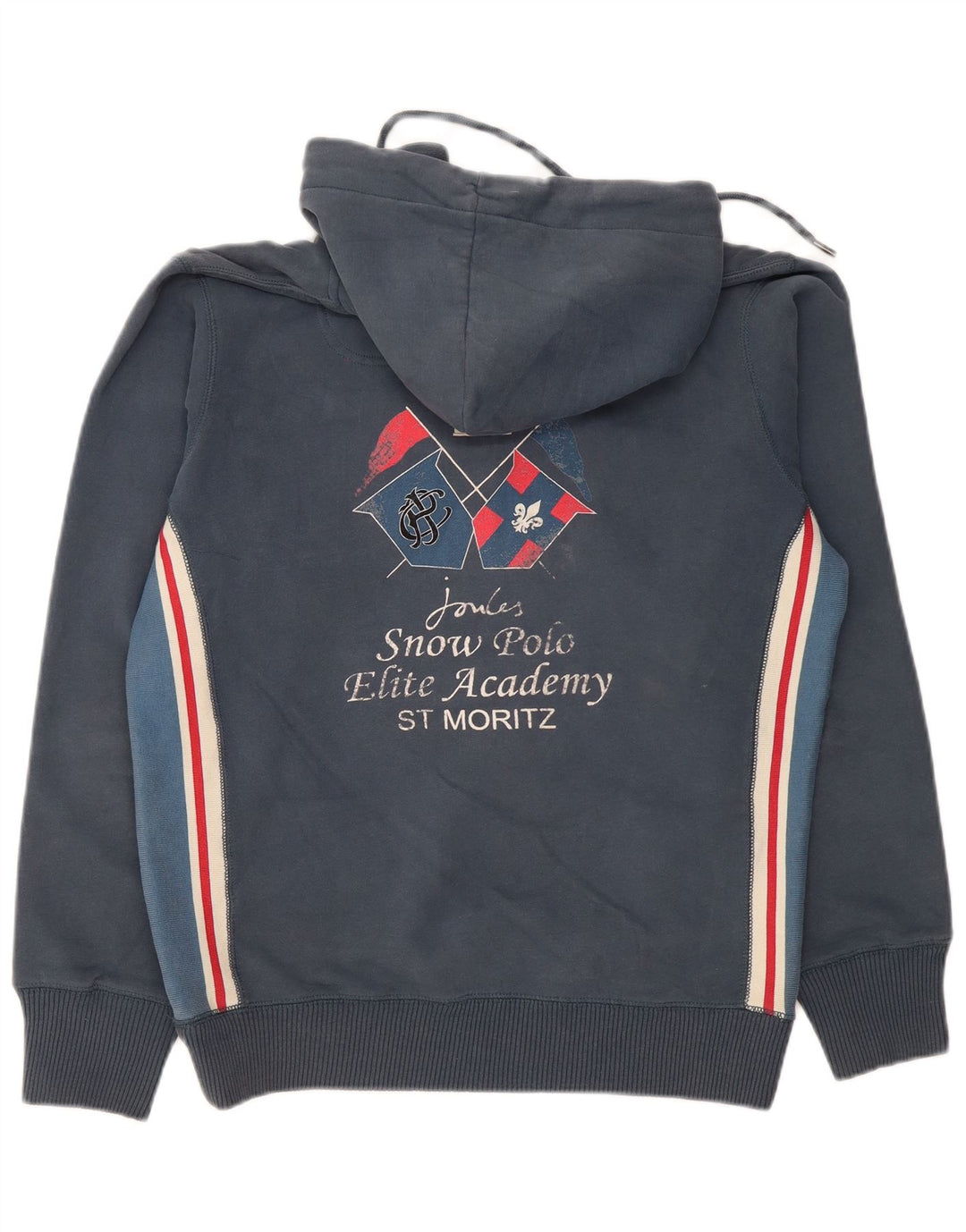 JOULES Pull à Capuche Graphique Col Zippé Homme Bleu Marine Moyen Colourblock
