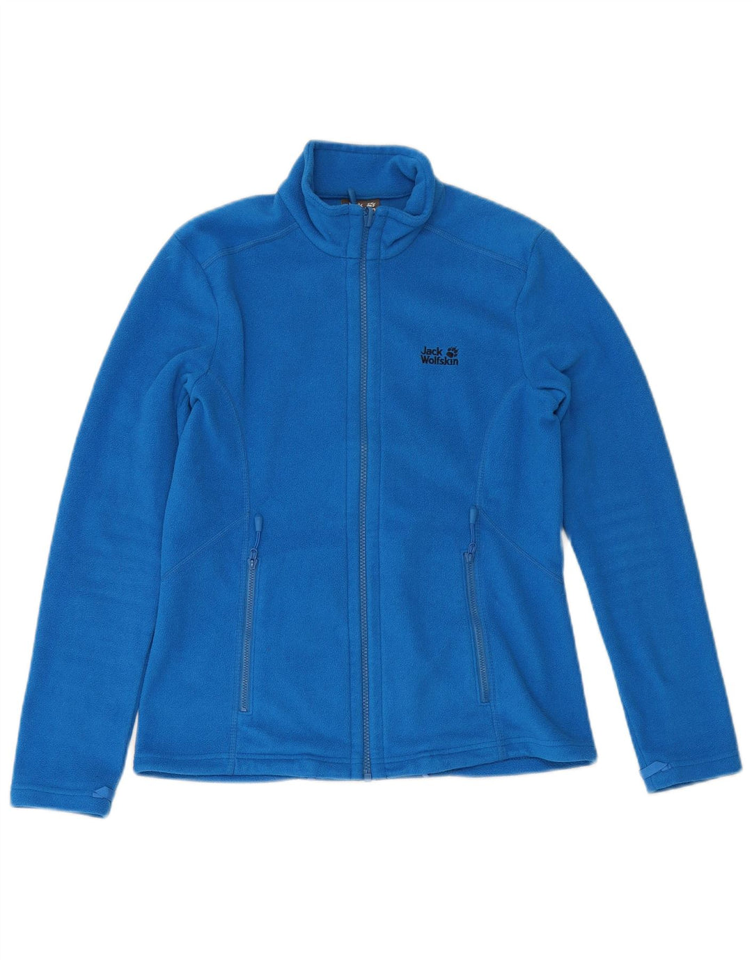 JACK WOLFSKIN Womens Fleece Jacket UK 8/10 Small Blue Polyester