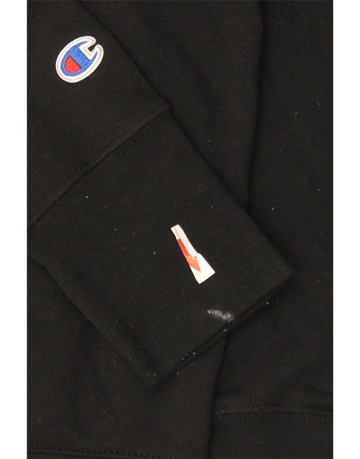 Champion Pull à capuche graphique pour femme UK 14 Medium Noir Polyester