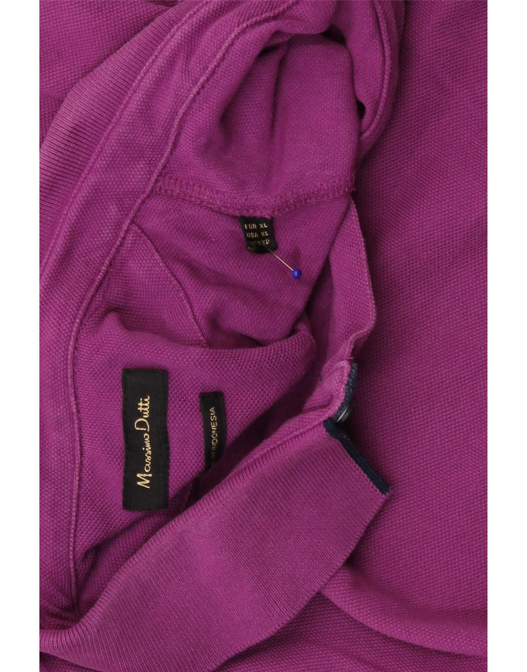 Massimo Dutti Polo Homme XL Violet Coton