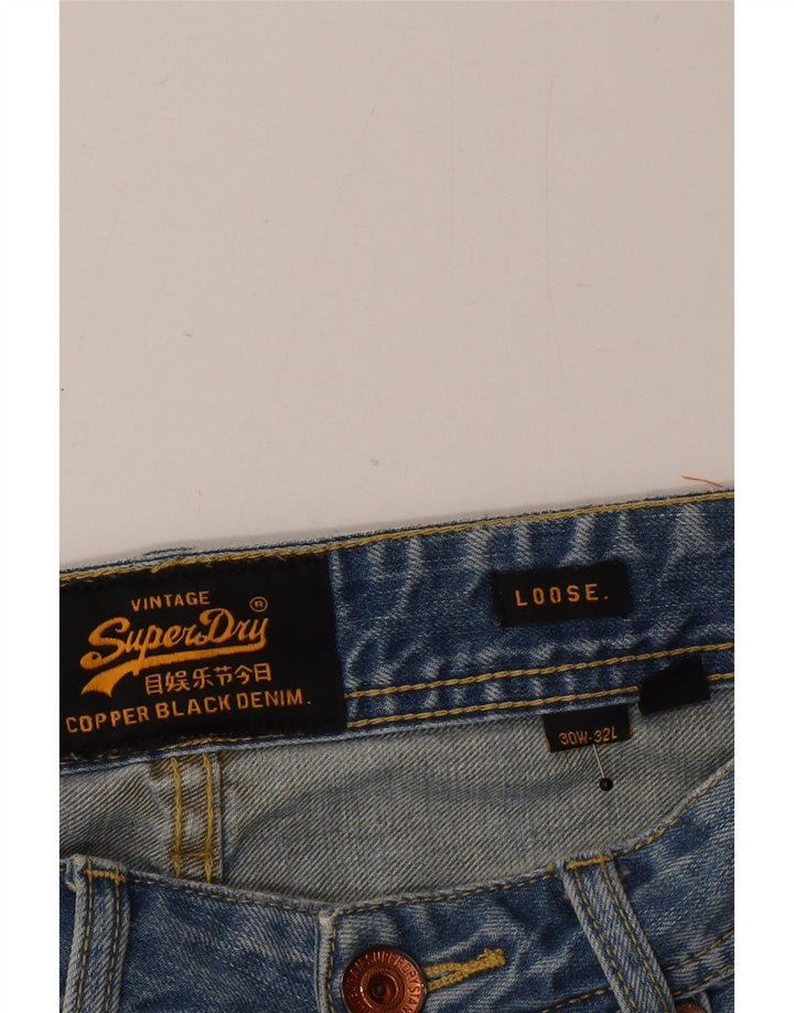 Superdry Jean Loose W30 L32 Bleu Coton Homme