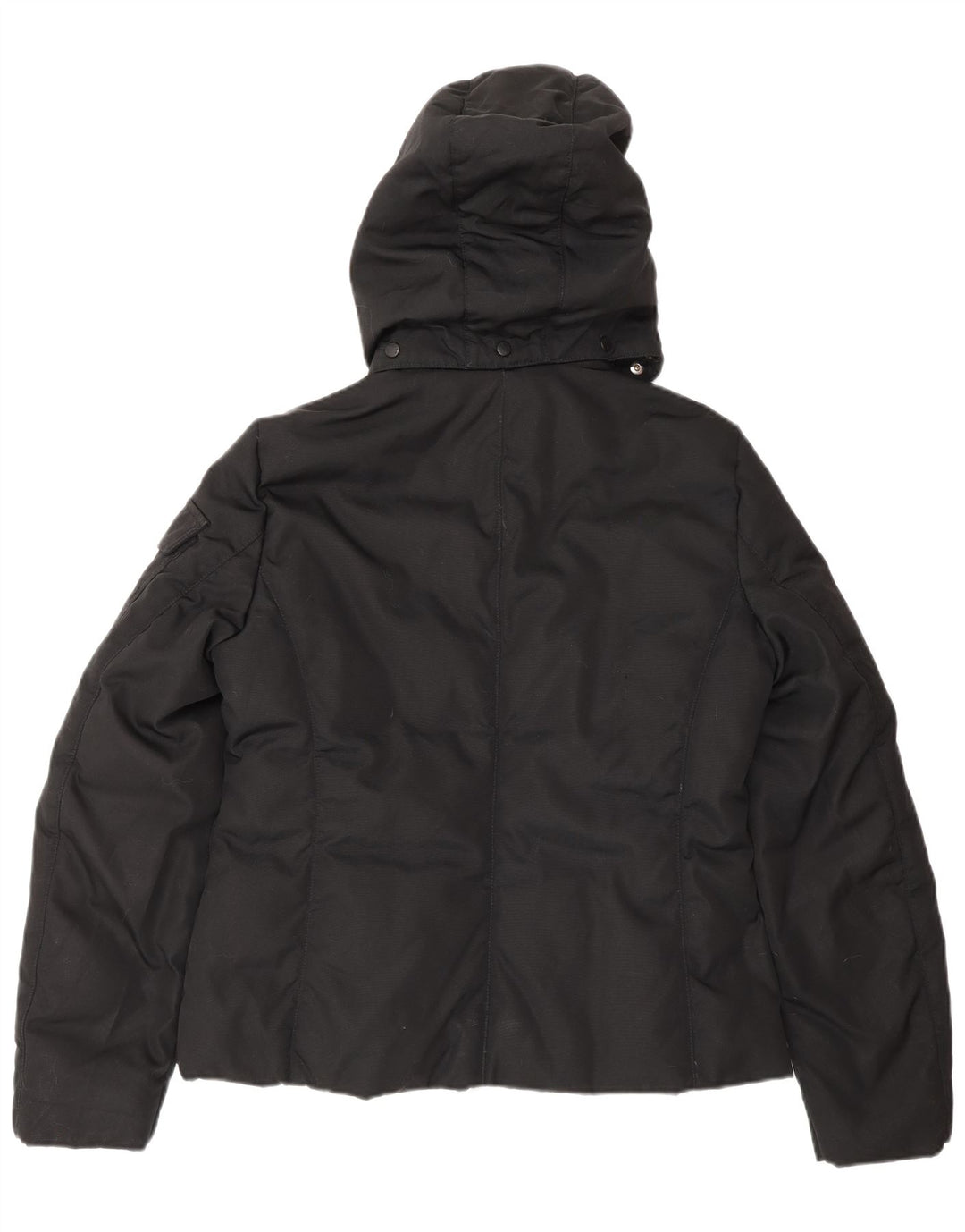MONCLER Veste matelassée à capuche pour femme Taille 3 Grand Noir Polyester