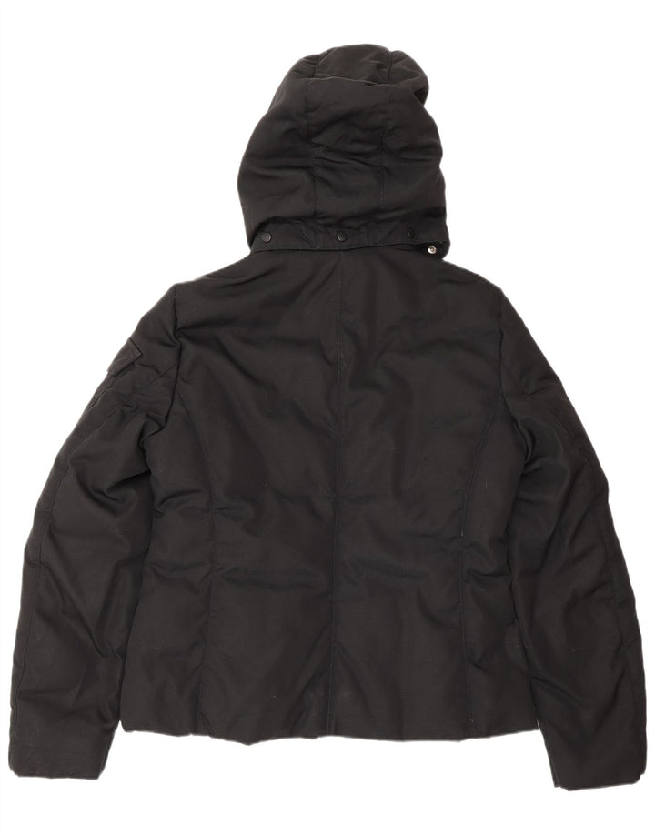 MONCLER Veste matelassée à capuche pour femme Taille 3 Grand Noir Polyester
