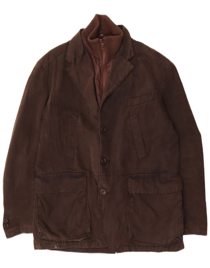 Marlboro Classics Veste utilitaire pour homme EU 56 3XL Kaki Coton