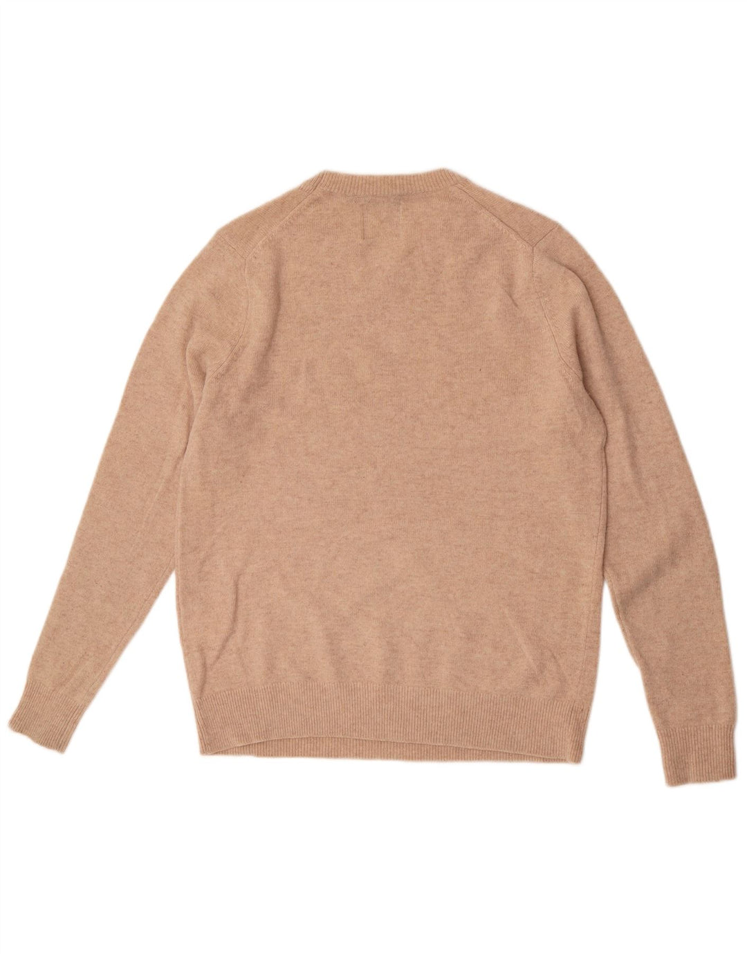 Superdry Pull à col rond en laine d'agneau beige moyen