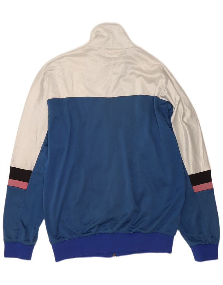Asics Veste de Survêtement Graphique Homme Large Bleu Colorblock Polyamide