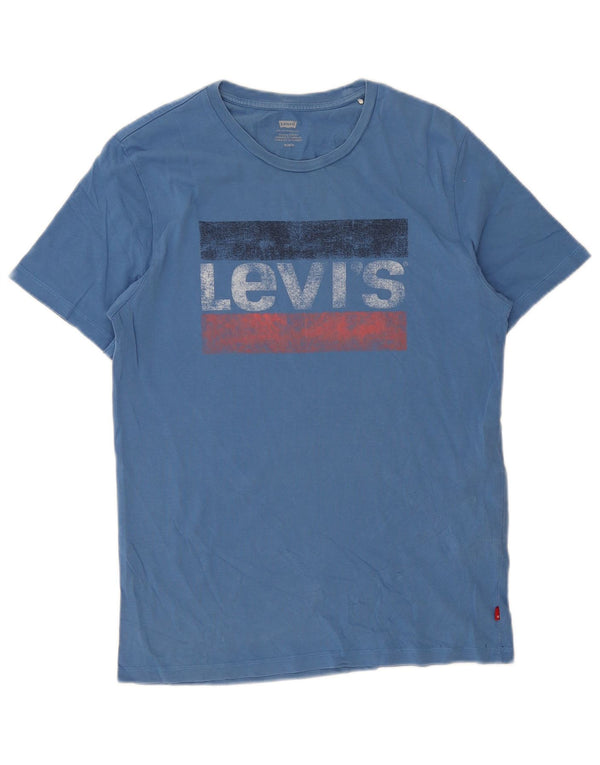 Levi's Tee-Shirt Graphique Homme Bleu Moyen Coton