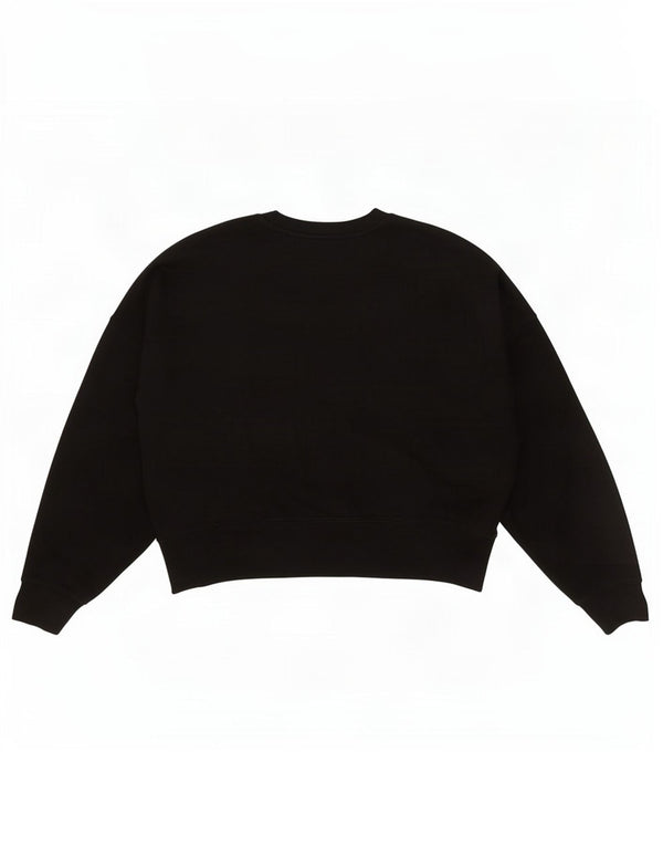 Adidas Sweat-shirt surdimensionné pour femme UK 10 Petit coton noir
