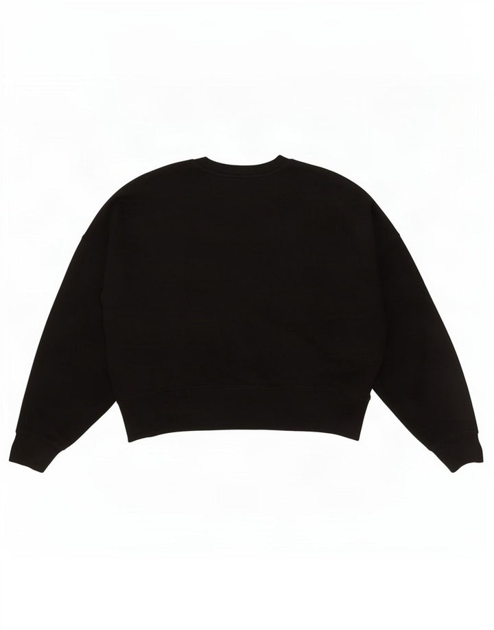 Adidas Sweat-shirt surdimensionné pour femme UK 10 Petit coton noir