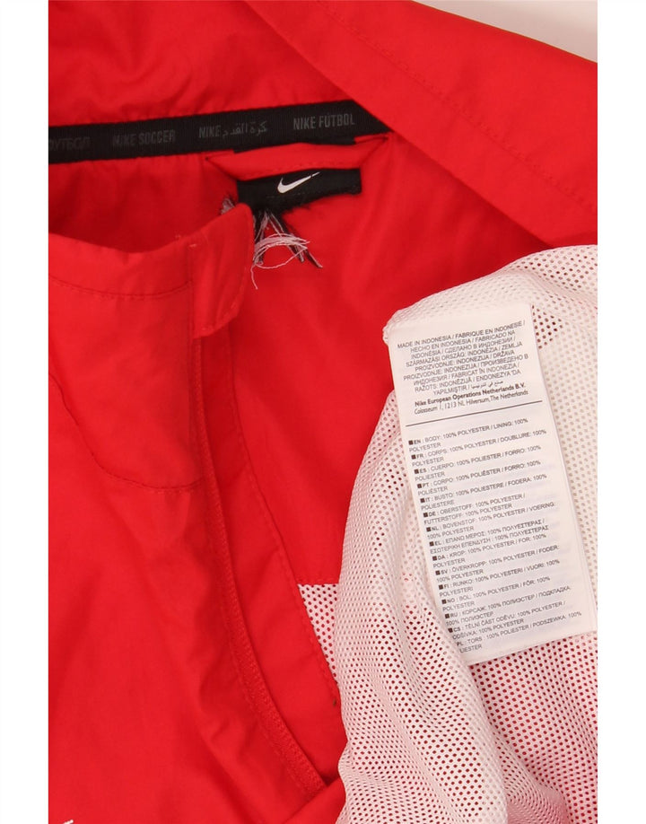 Nike Veste de survêtement graphique pour homme Large Rouge Colorblock Polyester