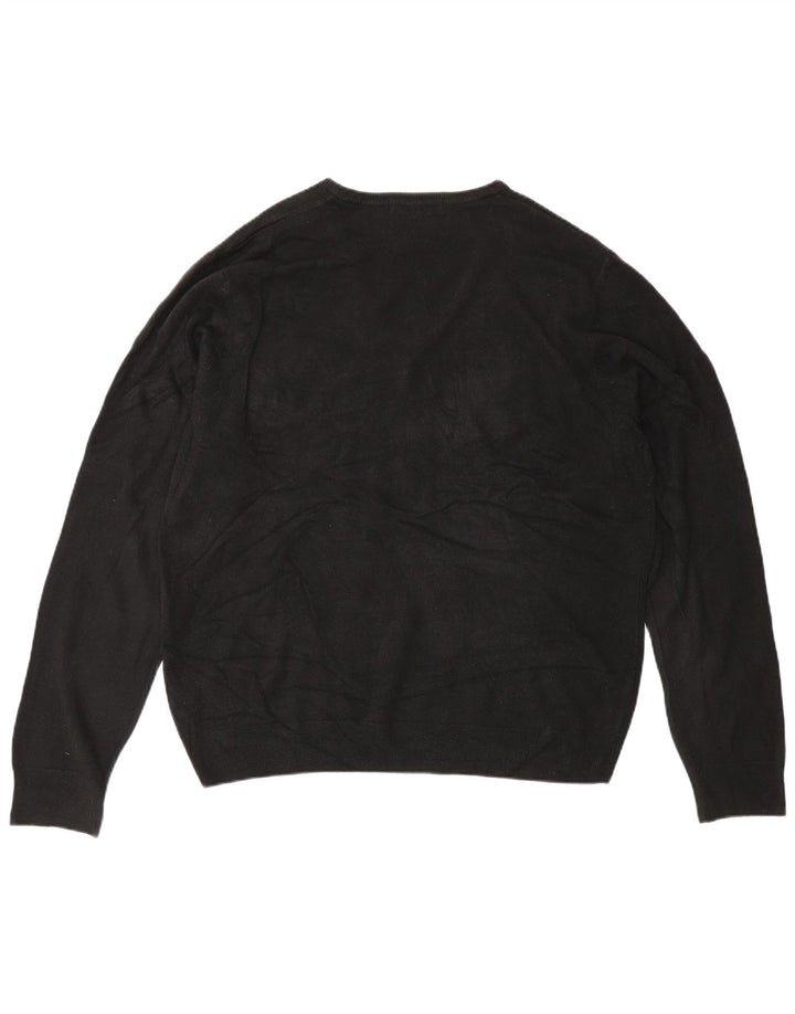Marks & Spencer Pull col V pour homme en acrylique noir Taille L