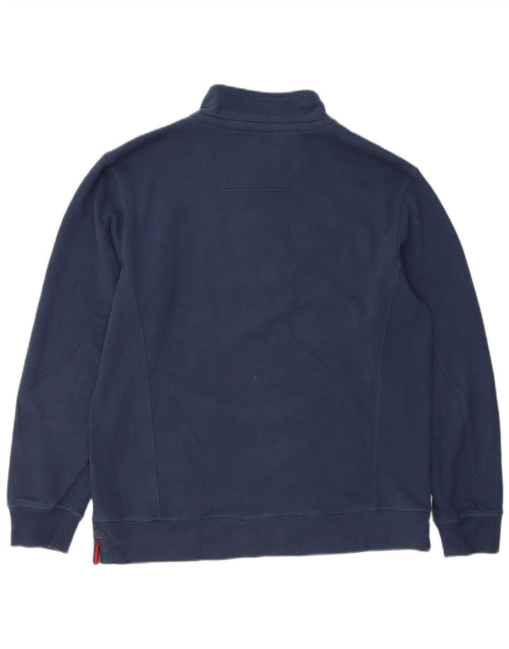 Joules Sweat-Shirt Col Boutonné Homme Bleu Marine Moyen Coton