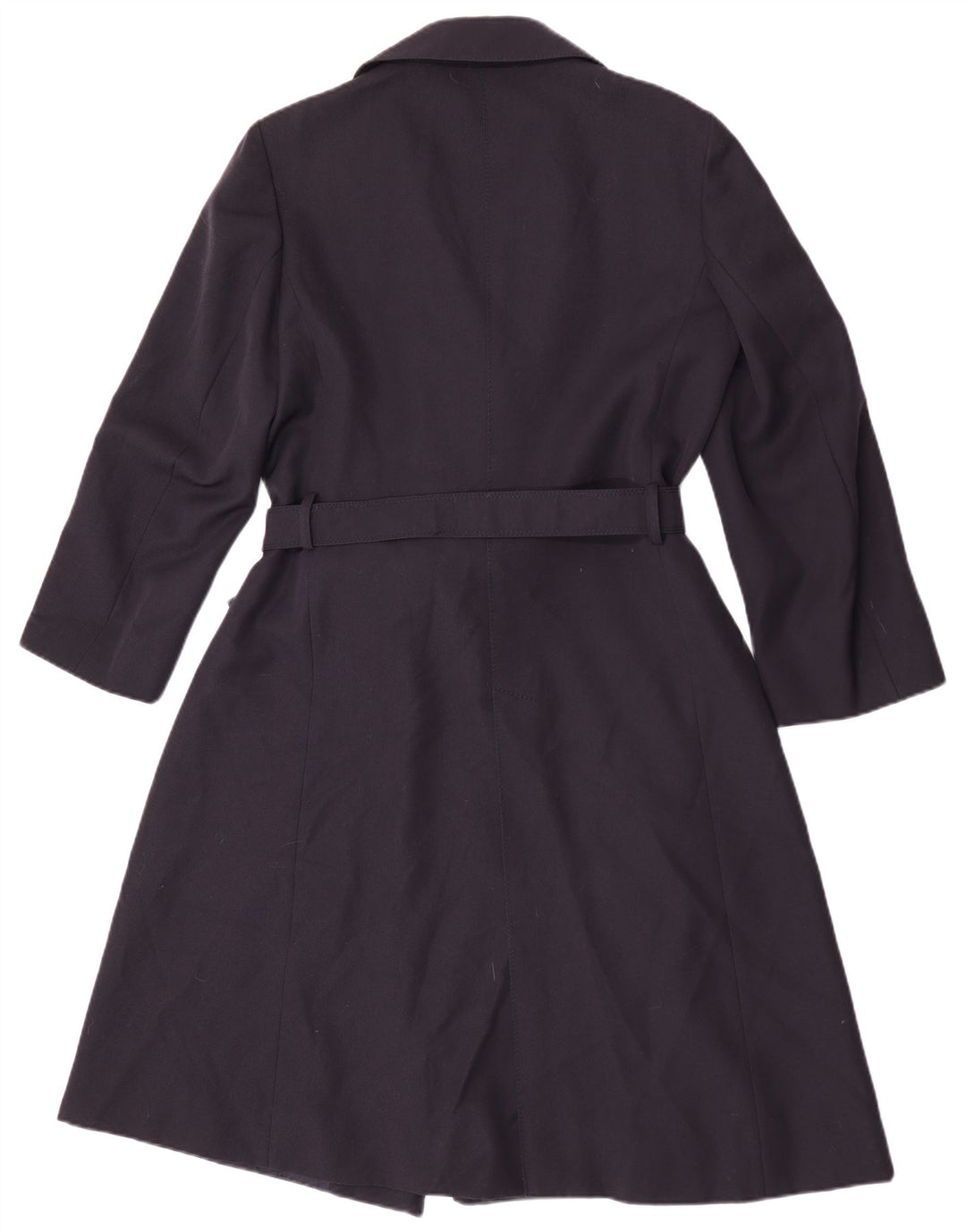 Trench-coat croisé vintage pour femme UK 44 Polyester bleu marine moyen