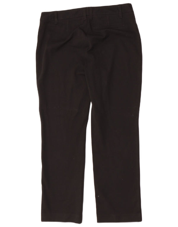 Monsoon Pantalon décontracté droit pour femme UK 12 Medium W30 L28 Noir