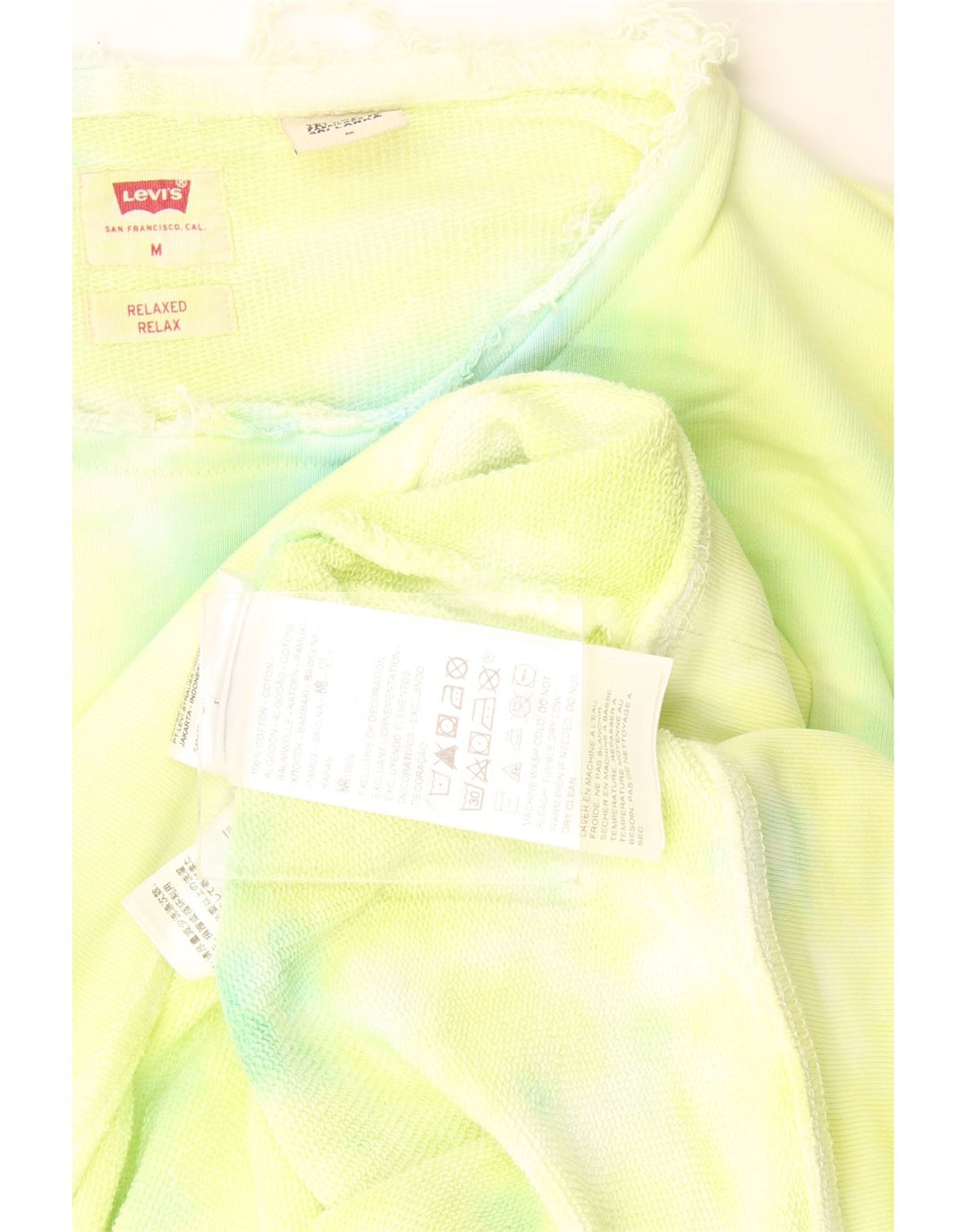 Levi's Sweat-Shirt Relaxed Graphic Homme Vert Moyen Tie Dye Coton