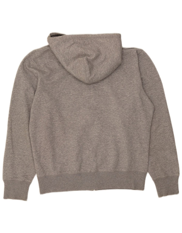 Nike Pull à capuche zippé surdimensionné pour femme UK 14 Coton moucheté gris moyen