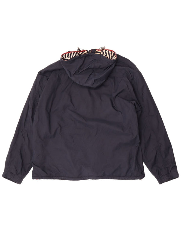 Joules Veste Anorak surdimensionnée à capuche pour femme UK 16 Large Bleu marine