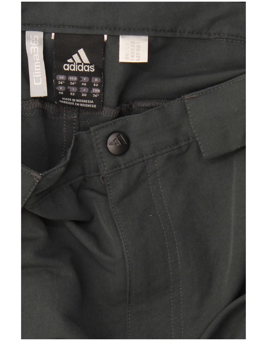 ADIDAS Pantalon Coupe-Vent Droit Clima 365 Homme W36 L34 Gris