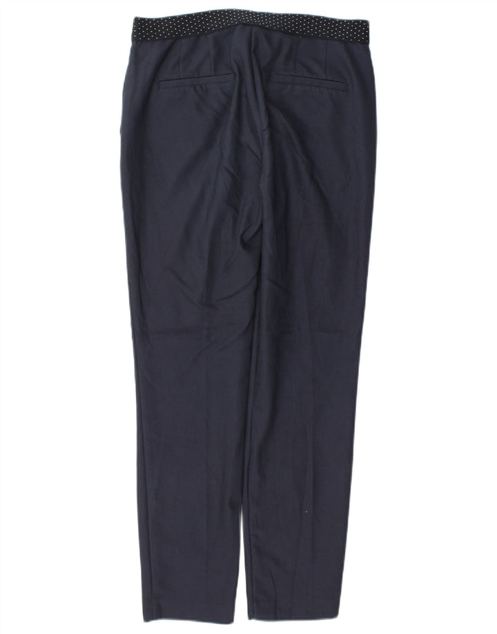 Pantalon Chino Slim Femme Zara Petit W26 L27 Bleu Marine Polyester