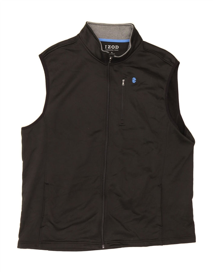 IZOD Mens Sleeveless Tracksuit Top Jacket XL Black Polyester Vintage Izod and Second-Hand Izod from Messina Hembry 
