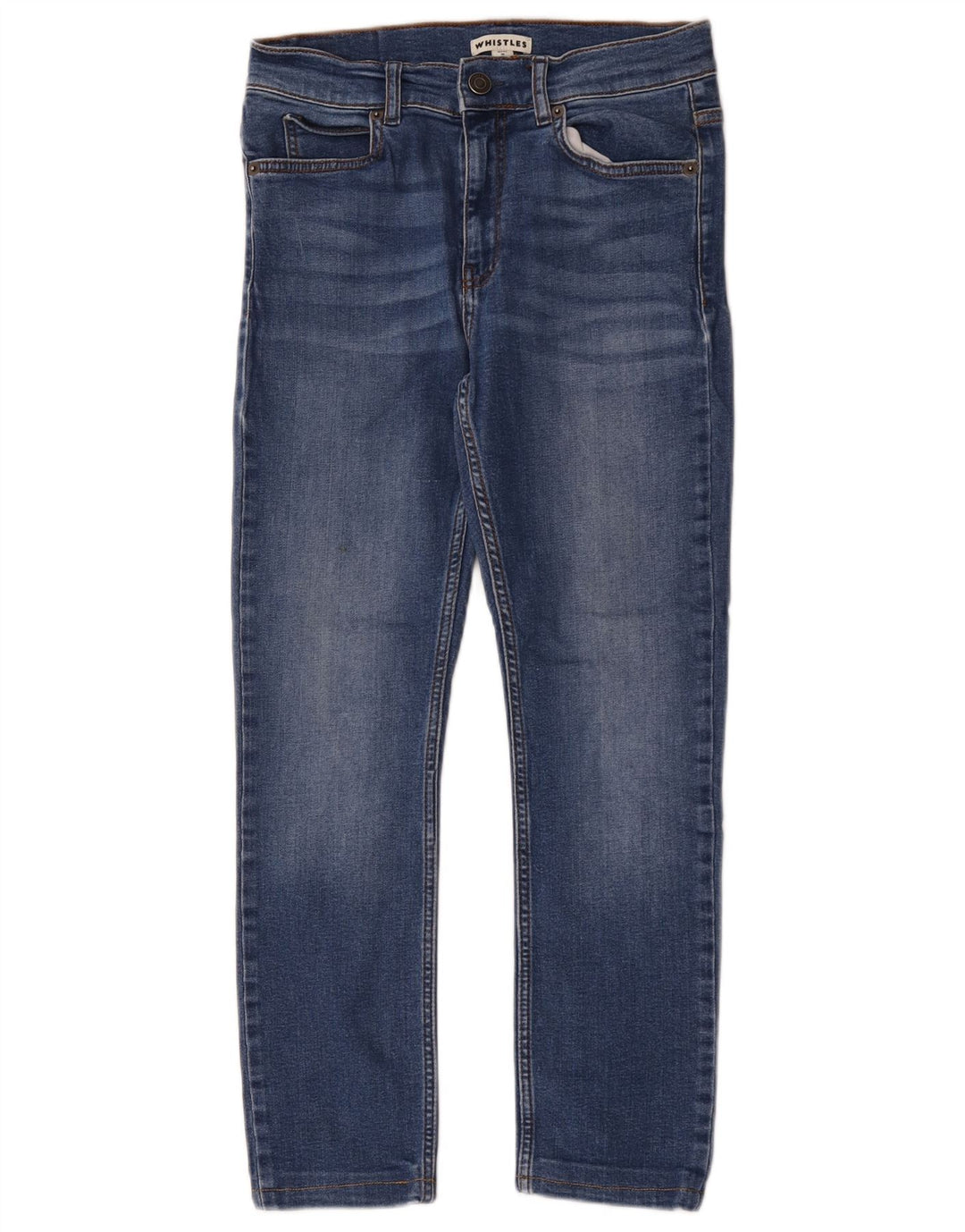 Whistles Jean Court Femme W28 L24 Bleu Coton