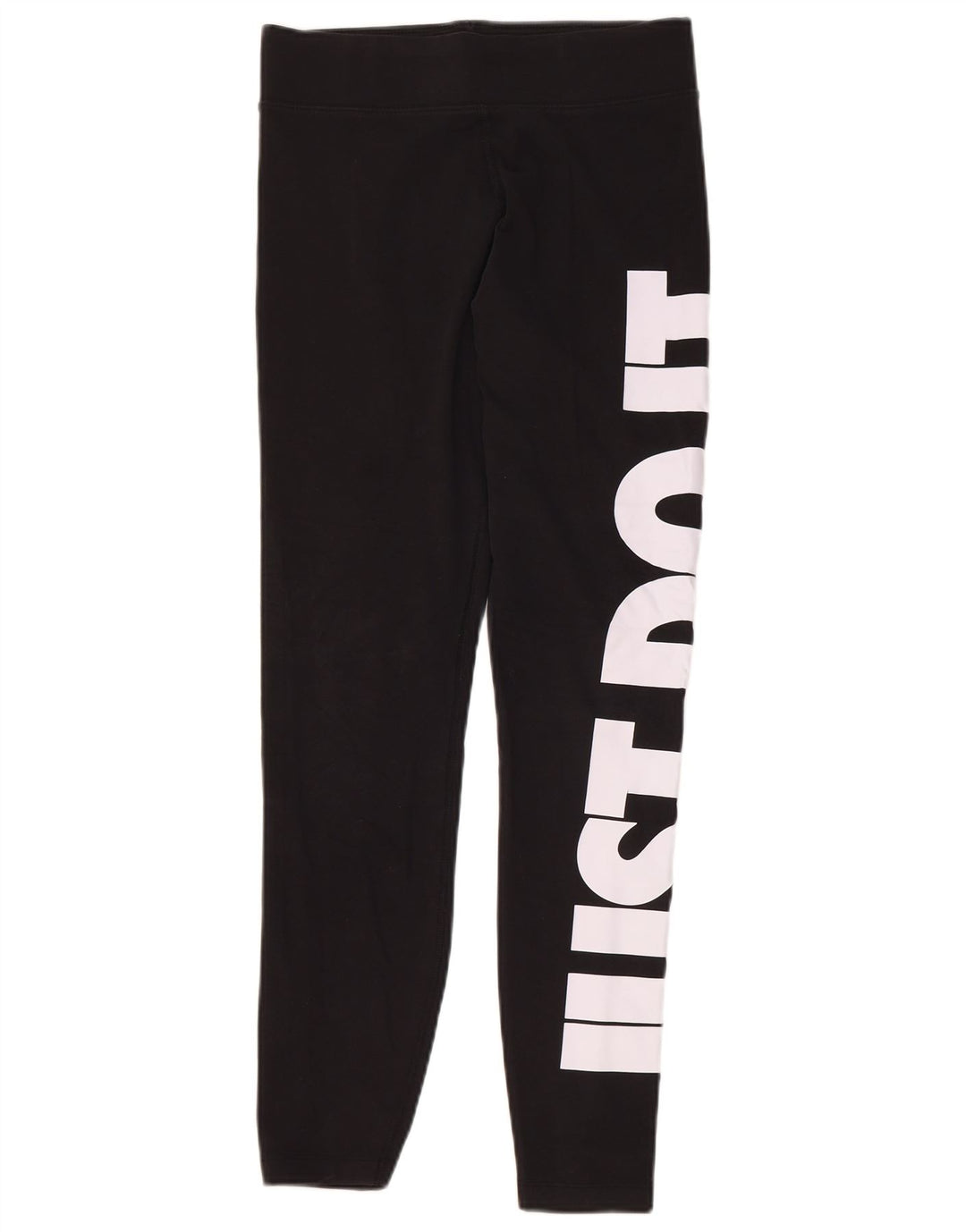 NIKE Leggings graphiques pour femmes UK 12 coton noir moyen