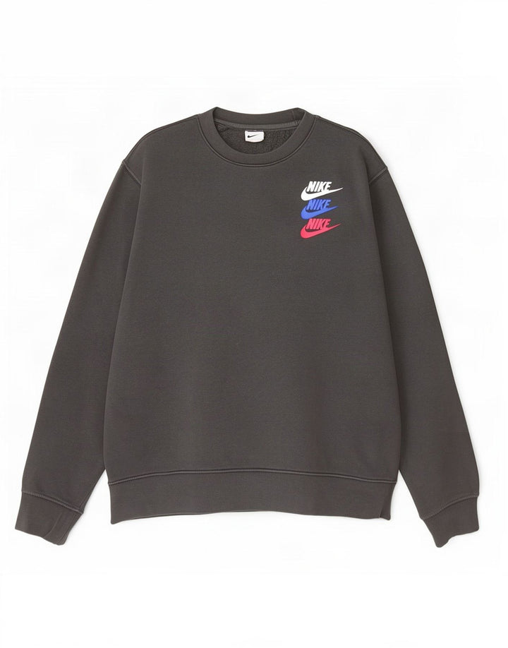 Nike Sweat-shirt graphique pour homme en coton gris Taille L